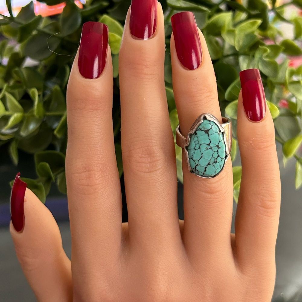 Silver Turquoiseadjustablering(Signed) - image 8